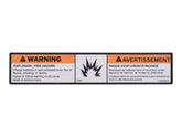 1704340 Decal, Warn Batt Vent (Can) | JLG
